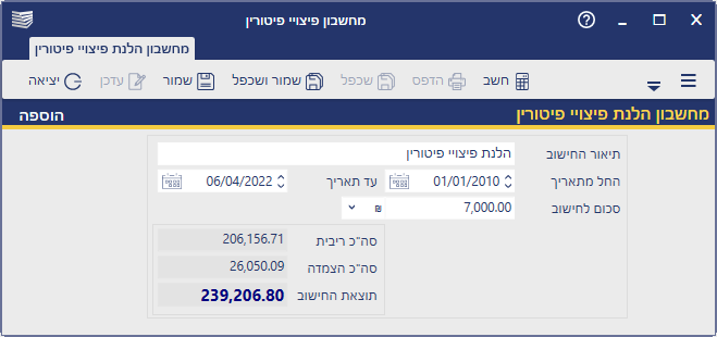 מחשבון לחישוב פיצויי פיטורין